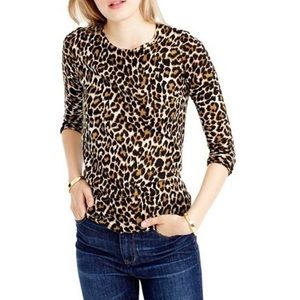 J. Crew | Leopard Long Sleeve Pullover Sweater